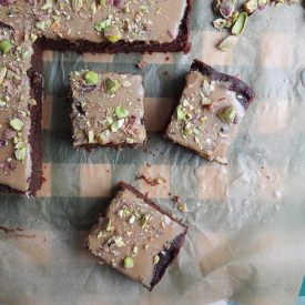 Pumpkin Pistachio Brownies - Recipe photo by sundaymorning bananapancakes