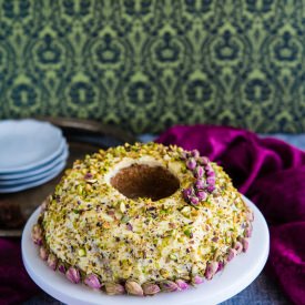 Rosewater, Cardamon, Pistachio Cake - Recipe photo by The Hungry Australian