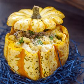 Mac and Cheese Stuffed Squash - Recipe photo by supergoldenbakes
