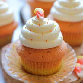 Candy Corn Cupcakes - Recipe photo by damndelicious