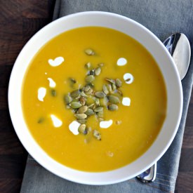 Butternut Squash and Ginger Soup - Recipe photo by PinchandSwirl