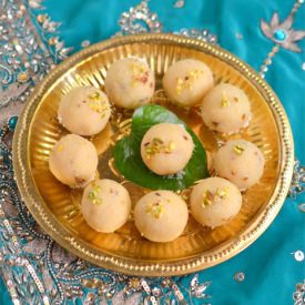 Coconut Khoya Gulkand Ladoo - Recipe photo by Indian Khana