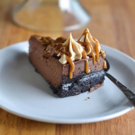 Chocolate Caramel Pecan Cheese Cake - Recipe photo by Immaculatebites