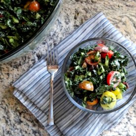 Chopped Kale Salad - Recipe photo by TheCheerfulKitchen