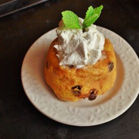 Pumpkin Goat Cheese Bread Pudding - Recipe photo by SarahEatsAustin