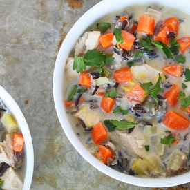 Creamy Chicken and Wild Rice Soup - Recipe photo by cookingforkeeps