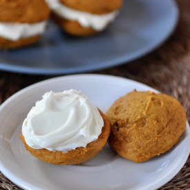 Pumpkin Sandwich Cookies - Recipe photo by mykitchencafe