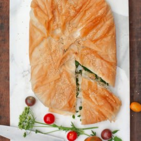 Fennel, Chard & Goat Cheese Pie - Recipe photo by GardenTherapy