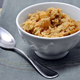 Tipsy Pear and Apple Crisp - Recipe photo by PinchandSwirl