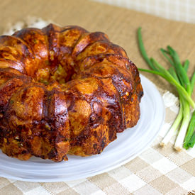 Cheesy Onion Monkey Bread - Recipe photo by The Midnight Baker