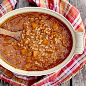 Pumpkin Apple Baked Beans - Recipe photo by kitchenvignettes