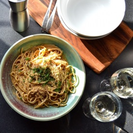 Linguine with Sea Urchin Sauce - Recipe photo by susaneatslondon