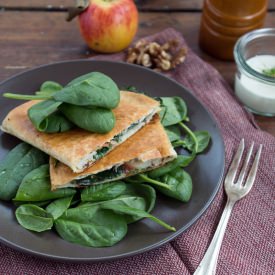 Apple, Walnut & Cheddar Quesadillas - Recipe photo by flowersonmyplate