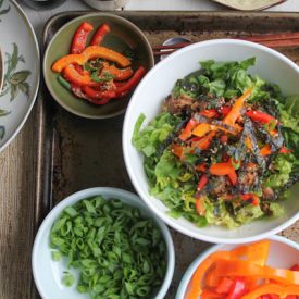Asian Pulled Pork Brown Rice Bowl - Recipe photo by Hip Foodie Mom