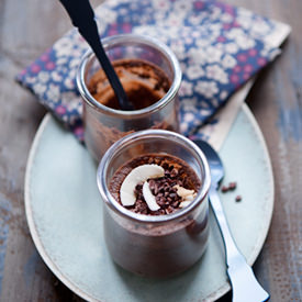 Chocolate & Coconut Pots de Crème - Recipe photo by dagmarskitchen.se