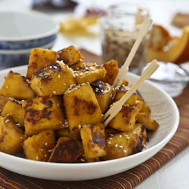Pan Fried Miso Butter Pumpkin - Recipe photo by rotinrice