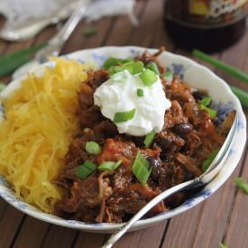 Spicy Porter Short Rib Chili - Recipe photo by Running to the Kitchen