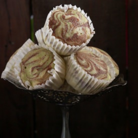 Chocolate & Matcha Steamed Cupcakes - Recipe photo by cooking chapter