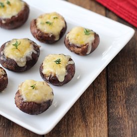 French Onion Stuffed Mushrooms - Recipe photo by LowCarbOneDay