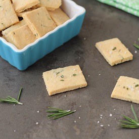 Rosemary & Sea Salt Crackers - Recipe photo by LowCarbOneDay