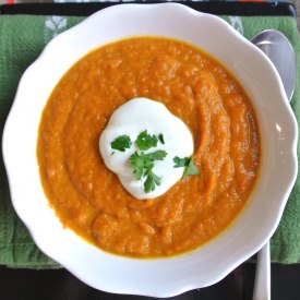 Hippocrates's Carrot Soup - Recipe photo by MomWhatsForDinner