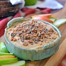 Caramel Apple Cheesecake Dip - Recipe photo by wellplated
