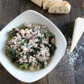 White Bean Kale Turkey Soup - Recipe photo by Whitney Bond