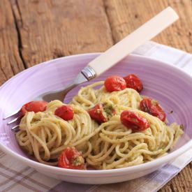 Pasta with Pistachio Pesto - Recipe photo by kalejdoskoprenaty