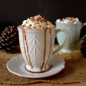 French Vanilla Hot Chocolate - Recipe photo by Domestically Blissful