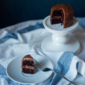 Easy Miniature Chocolate Layer Cake - Recipe photo by tworedbowls