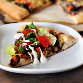 Black Bean Pizza - Recipe photo by mykitchencafe