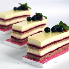 Raspberry Vanilla Bavarian Cake - Recipe photo by Easy Yummy Cookery