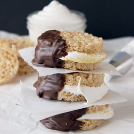 Rice Krispie Treat S'mores - Recipe photo by Beyondfrosting