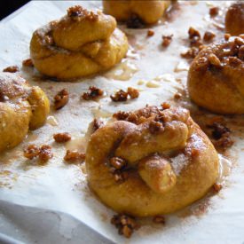 Brown Butter Pumpkin Spice Pretzels - Recipe photo by theyeasticando