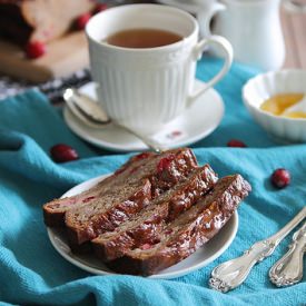 Cranberry Banana Tea Bread - Recipe photo by Running to the Kitchen