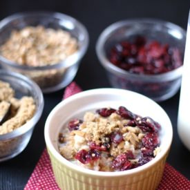 Cranberry-Sunflower Oatmeal - Recipe photo by FishMama