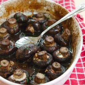 Butter & Wine Roasted Mushrooms - Recipe photo by SoLetsHangOut