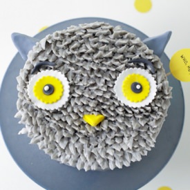 DIY Gray Owl Cake - Recipe photo by handmadecharlotte