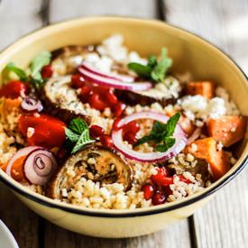 Cracked Wheat Harvest Salad - Recipe photo by The Clever Carrot