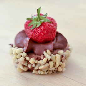 Strawberry, Chocolate & Nut Canapes - Recipe photo by Urvashi Roe