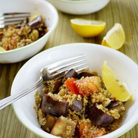 Quinoa with Eggplant and Tomato - Recipe photo by theskinnypot