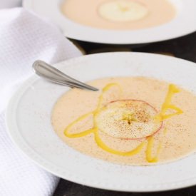 Potato, Apple and Cheddar Soup - Recipe photo by cookingforkeeps