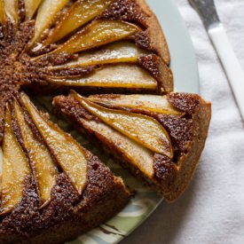 Buttermilk Pear Upside Down Cake - Recipe photo by edibleASH