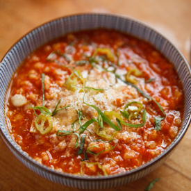 Tomato – Farro Soup - Recipe photo by The Garum Factory
