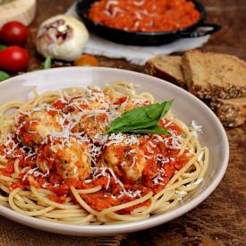 Skinny Spaghetti & Meatballs - Recipe photo by honeyandfigs