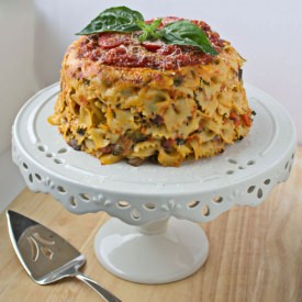 Bow-Tie Pasta Timballo - Recipe photo by culinaryhill