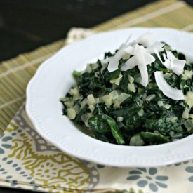 Vegan Creamed Kale - Recipe photo by EverydayMaven