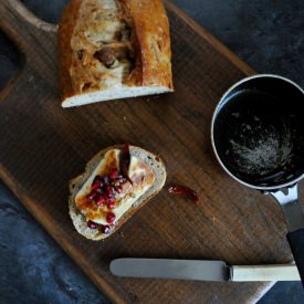 Halloumi Bruschetta - Recipe photo by peppercorns