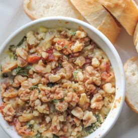 Baked Kale and Artichoke Dip - Recipe photo by Hip Foodie Mom