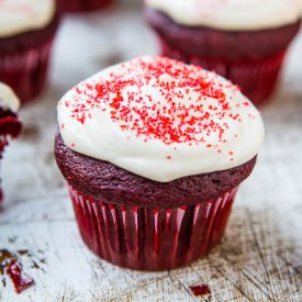 Red Velvet Cupcakes with Frosting - Recipe photo by Averie
